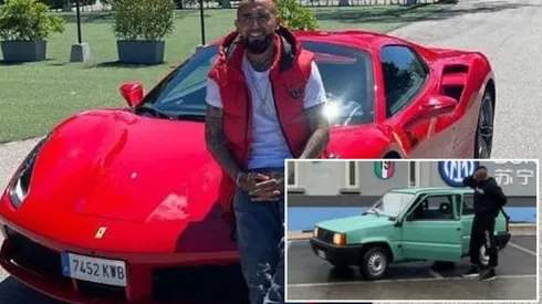 La prensa italiana no pasó por alto el cambio de auto por parte de Arturo Vidal, que dejó al clásico Fiat Panda en la cochera