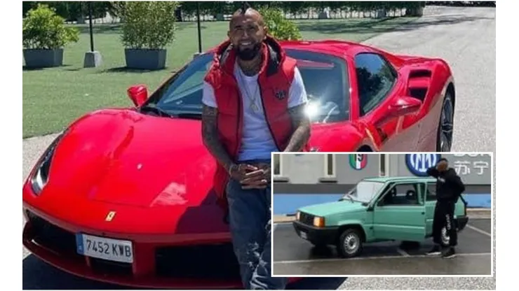 La prensa italiana no pasó por alto el cambio de auto por parte de Arturo Vidal, que dejó al clásico Fiat Panda en la cochera