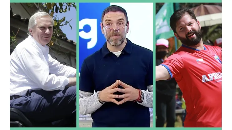 José Antonio Kast, José Antonio Neme y Gabriel Boric.