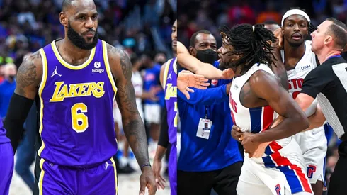 LeBron James dejó sangrando a Isaiah Stewart con un brutal golpe y fue expulsado por segunda vez en su carrera en el duelo entre Los Angeles Lakers y los Detroit Pistons.