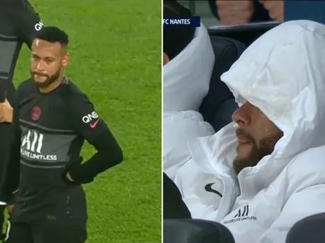 El enojo de Neymar al ser sustituido por expulsión de Navas