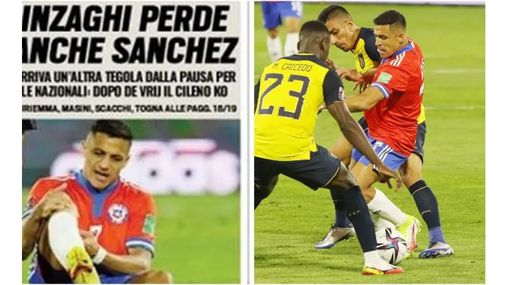 Alexis Sánchez aparece en la portada de Tuttosport tras la lesión que sufrió con la selección chilena