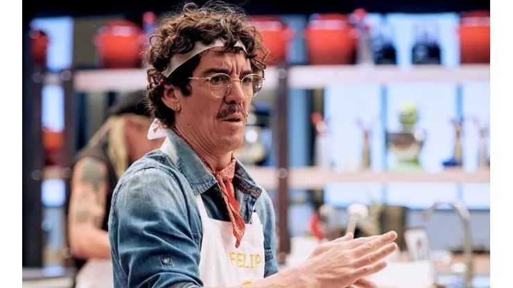 Felipe Ríos en la cocina de Masterchef Celebrity.