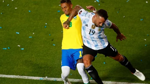 El momento del codazo en el minuto 33 que toda está en la polémica tanto en Argentina como en Brasil