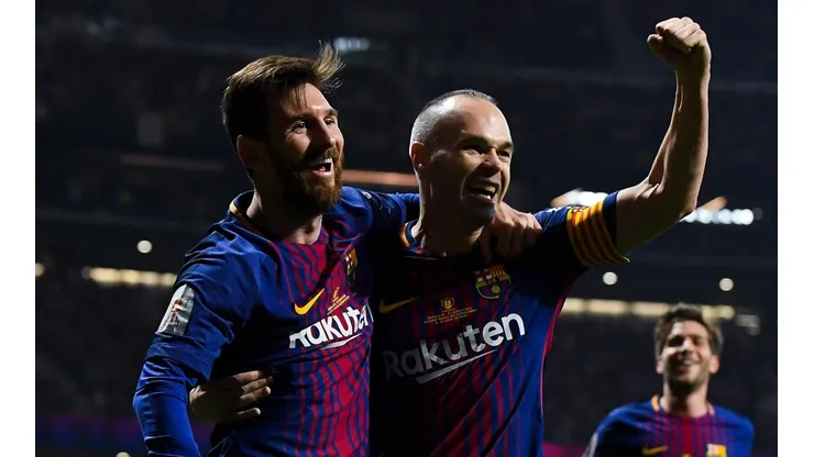 Messi e Iniesta juntos en el Barcelona