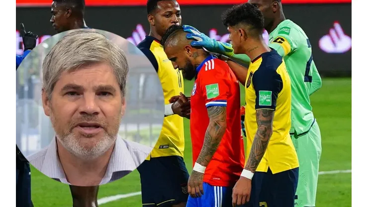 La tristeza de Guarello por la desafortunada expulsión de Vidal contra Ecuador.