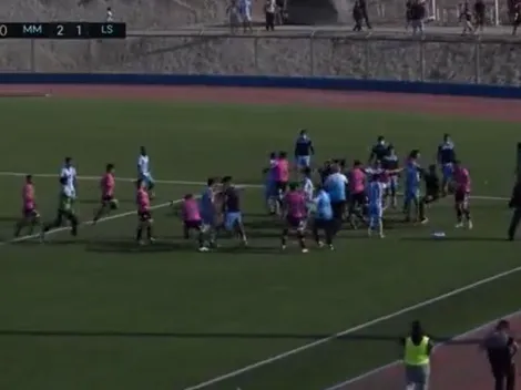 Batalla campal en duelo entre Mejillones vs Lota Schwager