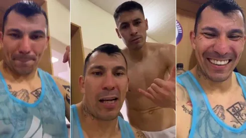 Gary Medel las hizo toda celebrando el triunfo de Chile
