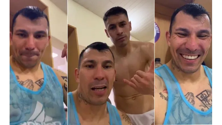 Gary Medel las hizo toda celebrando el triunfo de Chile