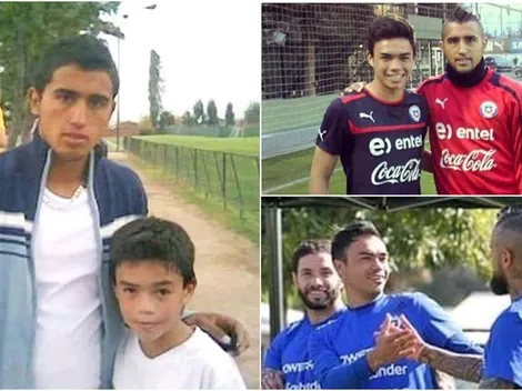 El álbum de fotos de Suazo y su ídolo Arturo Vidal