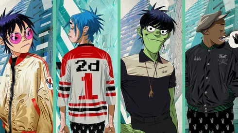 Noodle, 2D, Murdoc y Russel, los integrantes de Gorillaz.