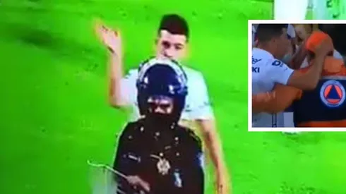 Erik Lira golpea a un policía tras la victoria del Pumas