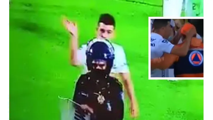 Erik Lira golpea a un policía tras la victoria del Pumas