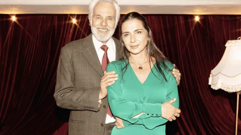 Fernando Kliche y Katty Kowaleczko en el set de lo nuevo de Movimiento Original.