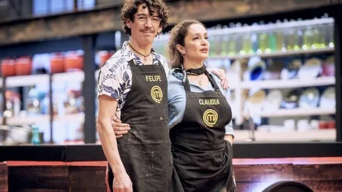 Felipe Ríos y Claudia Miranda en los momentos cruciales de Masterchef Celebrity.