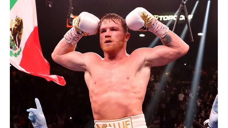 Canelo Álvarez tras vencer a Caleb Plant.