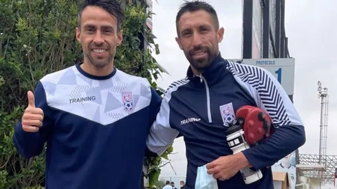 Jorge Mago Valdivia y José Luis Ribery Muñoz se lucieron en el entrenamiento de Deportes Melipilla