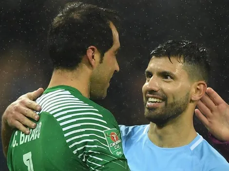 El mensaje de ánimo de Claudio Bravo a Sergio Agüero