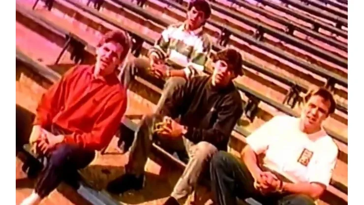Unos jóvenes Luka Tudor, Esteban Valencia, Marcelo Ramírez y Marcelo Salas participaron de la campaña