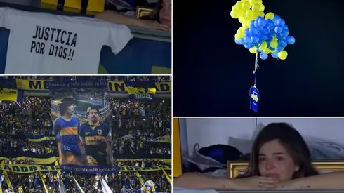 Homenaje a Maradona en el duelo entre Boca y Gimnasia en La Bombonera.
