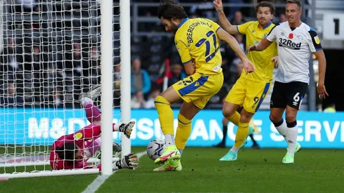 Brereton Díaz fue el héroe de la jornada con dos goles ante Derby County.