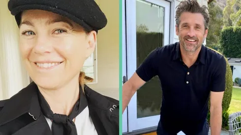 Ellen Pompeo y Patrick Dempsey, Meredith Grey y Derek Sheperd, respectivamente, en Grey's Anatomy.