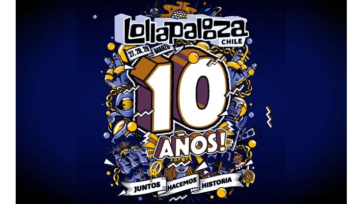 Lollapalooza Chile 2022 fue proyectado para marcar los 10 años del festival.