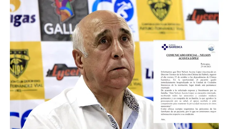 Nelson Acosta está internado en Isamédica