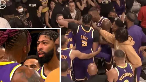 Los jugadores de los Lakers debieron ser separados.