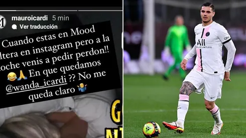 Icardi subió el polémico posteo y lo borró minutos después.