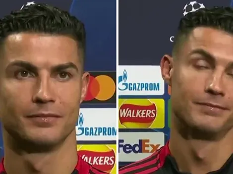 La reacción de CR7 cuando el reportero le dice: "Lo hiciste de nuevo"