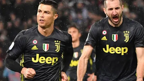 Cristiano Ronaldo y Giorgio Chiellini en la Juventus