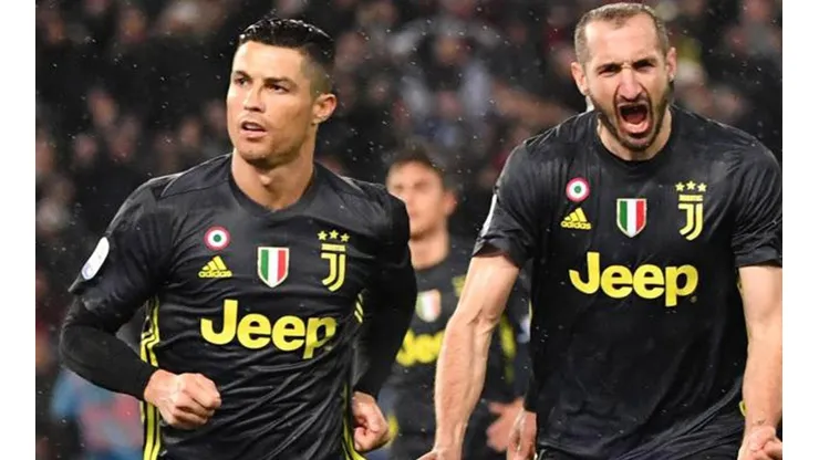 Cristiano Ronaldo y Giorgio Chiellini en la Juventus
