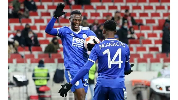 Patson Daka anotó cuatro goles para el triunfo del Leicester City en Europa League