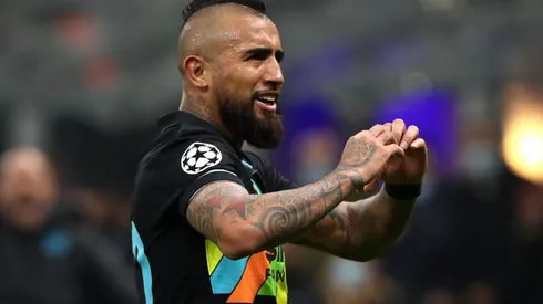 Vidal celebrando su gol ante Sheriff