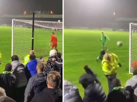 Le dan pelotazo en la cabeza y sale celebrando