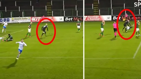 Arquero se enfureció con uno de sus defensas y lo golpeó