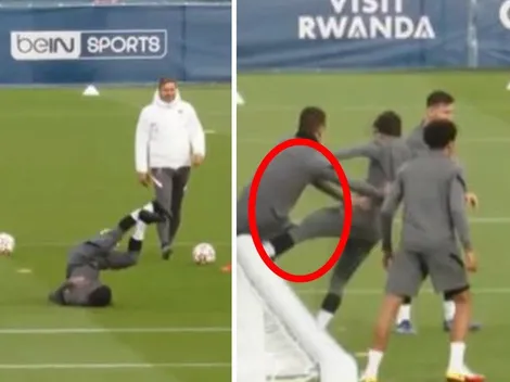 Ney responde con fea patada tras recibir caño de Ander Herrera