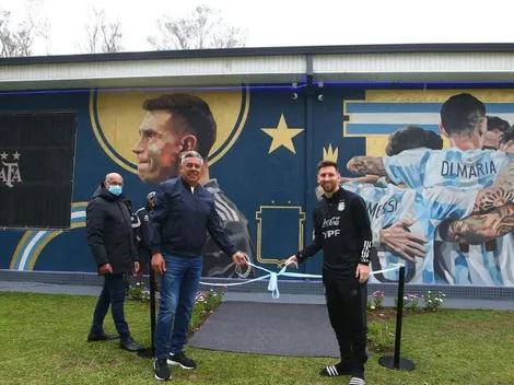 Argentina y Messi inauguraron mural por la Copa América
