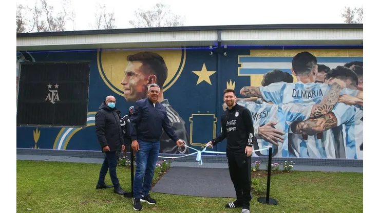 Este es el mural que inauguraron en Argentina por ser los campeones de América. Foto: @Argentina