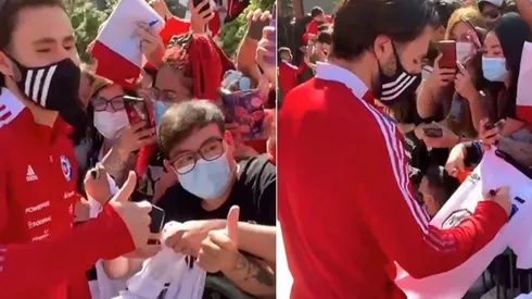 Brereton compartió con los hinchas antes de enfrentar a Venezuela