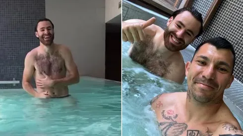 Brereton y el Pitbull se relajaron previo al partido con la Vinotinto.