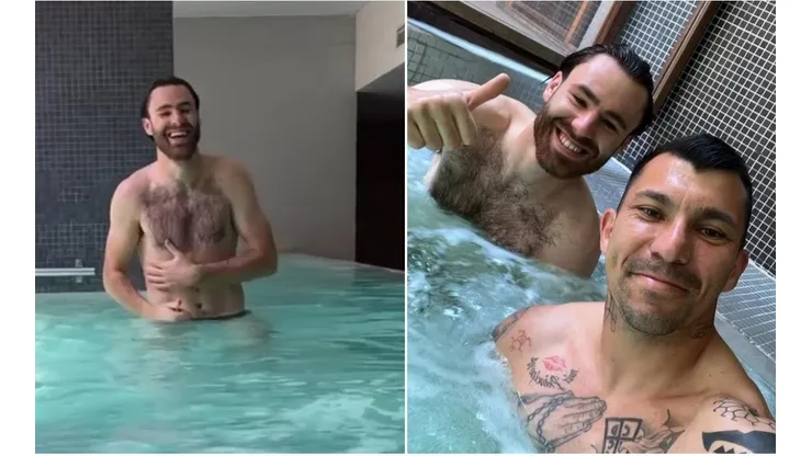 Brereton y el Pitbull se relajaron previo al partido con la Vinotinto.