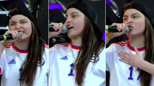 KMC en God Level Grand Slam con la camiseta alternativa de la Roja.