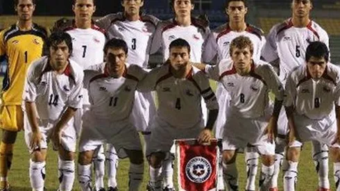 Gregory Saavedra, Pablo González, Osvaldo González, Alfonso Parot, Paulo Magalhaes y Carlos Labrín arriba. Gerardo Cortés, Leonardo Saavedra, Roberto Cereceda, Felipe Seymour y Francisco Pizarro abajo