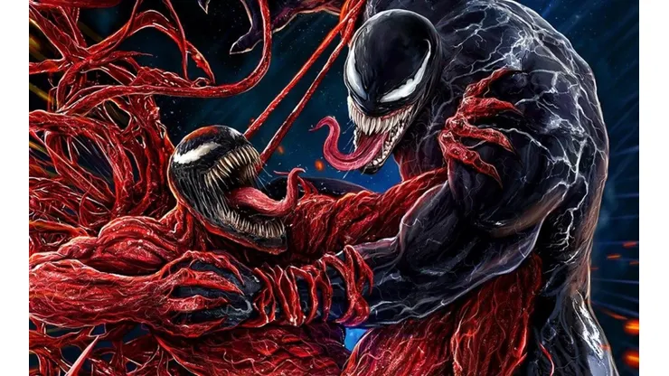 Carnage y Venom en una lucha para el poster IMAX de Venom: Let there be Carnage.