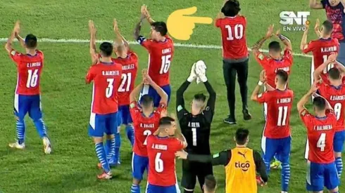 Hincha paraguayo se mimetiza con sus jugadores para lograr el objetivo de una foto con Lio Messi.