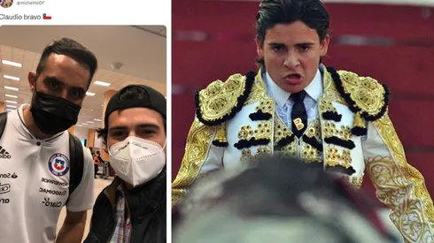 Torero de fama mundial se toma una selfie con Claudio Bravo
