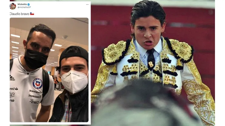 Torero de fama mundial se toma una selfie con Claudio Bravo