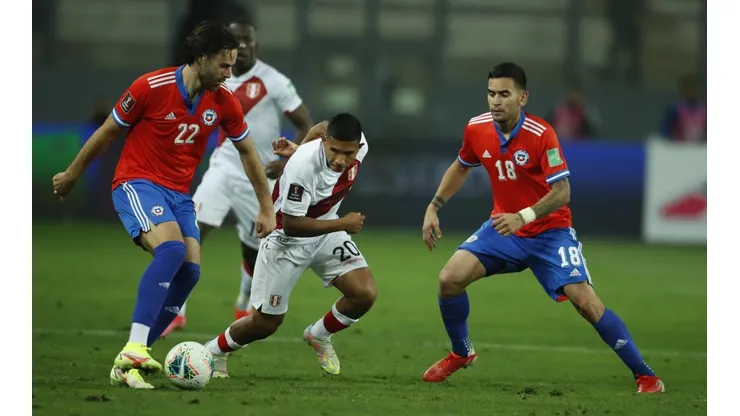 Chile en su derrota ante Perú en Lima.
